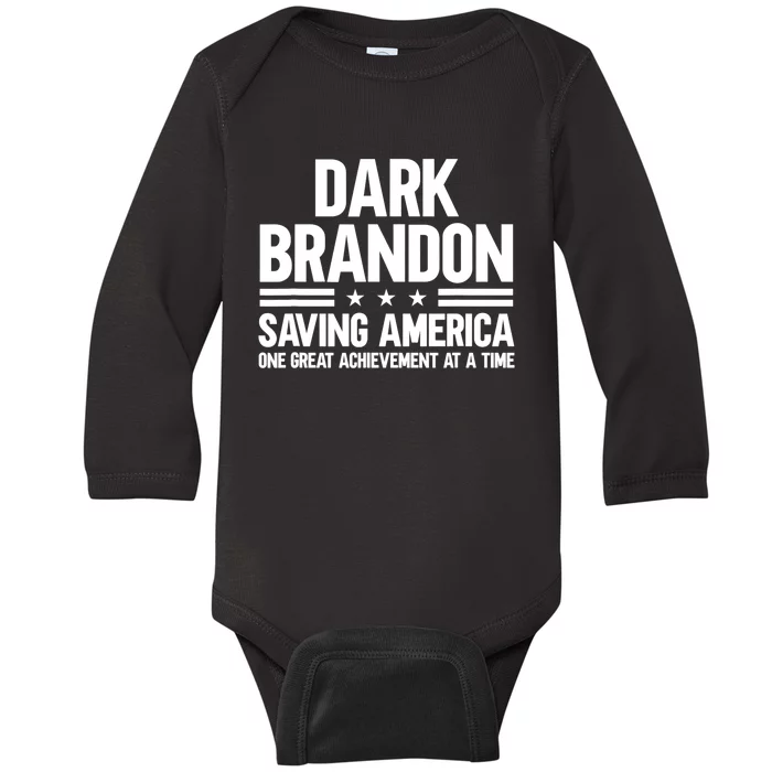 Dark Brandon Saving America Trending Baby Long Sleeve Bodysuit