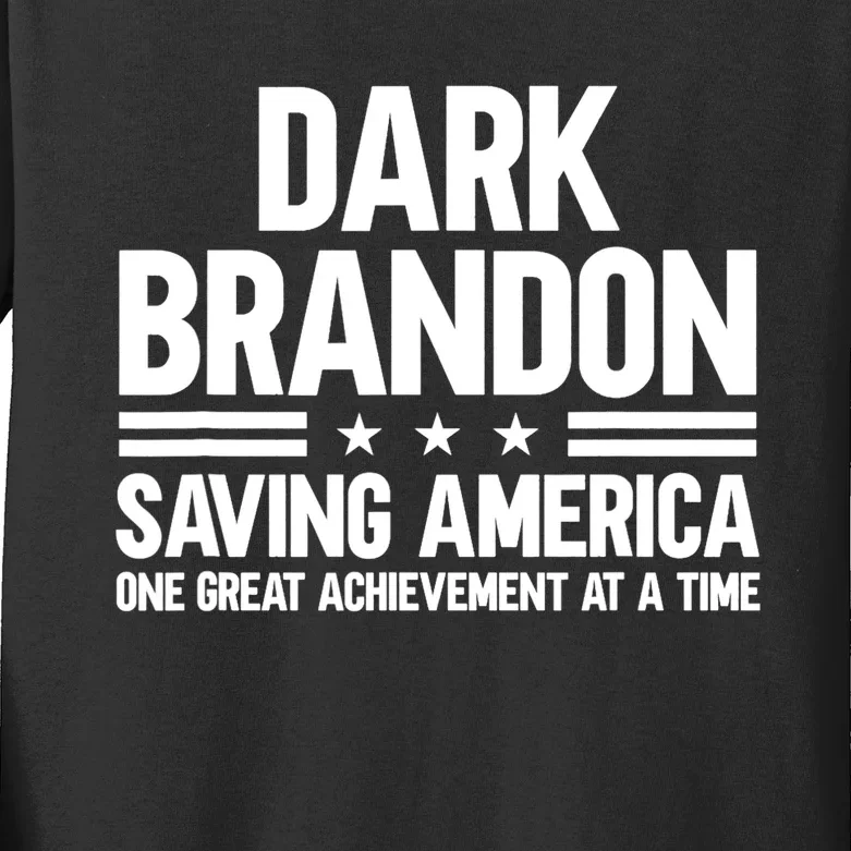 Dark Brandon Saving America Trending Kids Long Sleeve Shirt