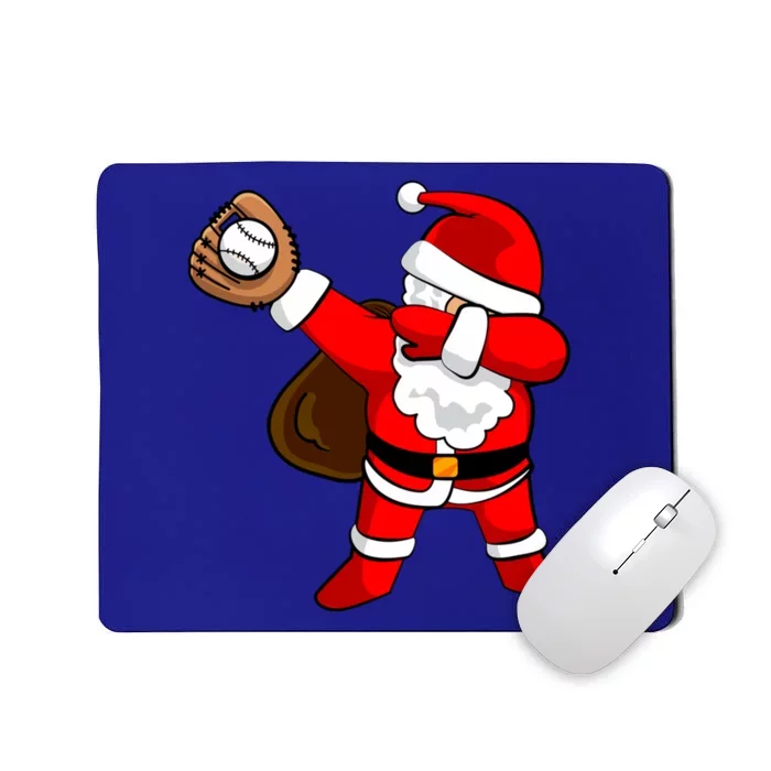 Dabbing Baseball Santa Christmas Funny Dab Ball Cute Gift Mousepad