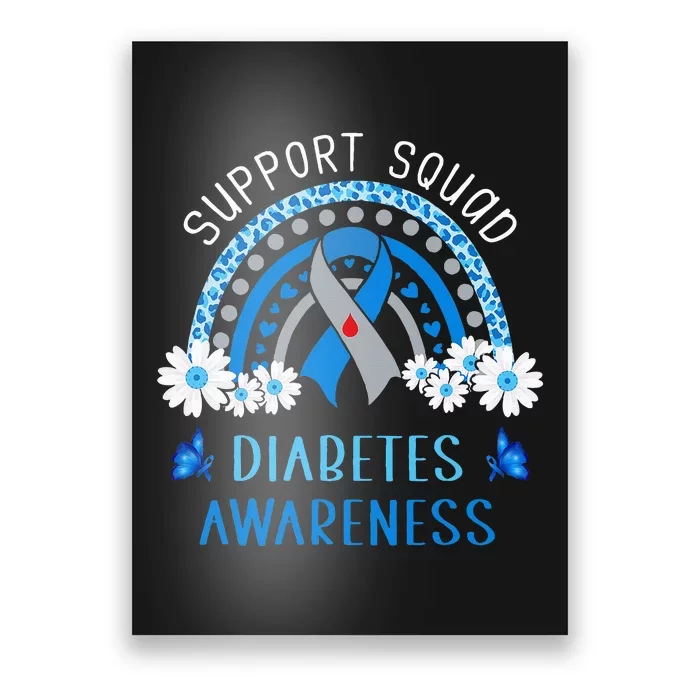 Diabetes Blue Support Squad Diabetes Awareness Poster