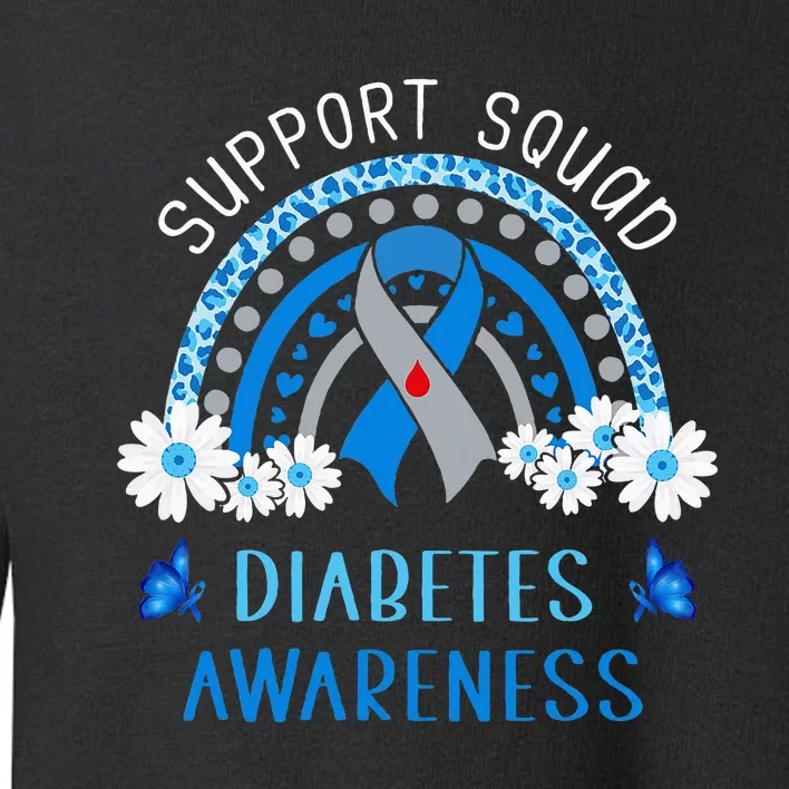 Diabetes Blue Support Squad Diabetes Awareness Toddler Sweatshirt