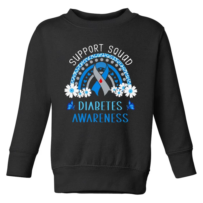 Diabetes Blue Support Squad Diabetes Awareness Toddler Sweatshirt