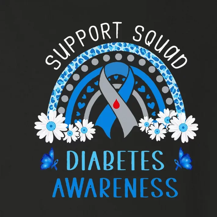 Diabetes Blue Support Squad Diabetes Awareness Toddler Long Sleeve Shirt