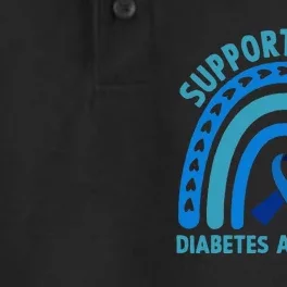 Diabetes Blue Support Squad Diabetes Awareness Dry Zone Grid Performance Polo