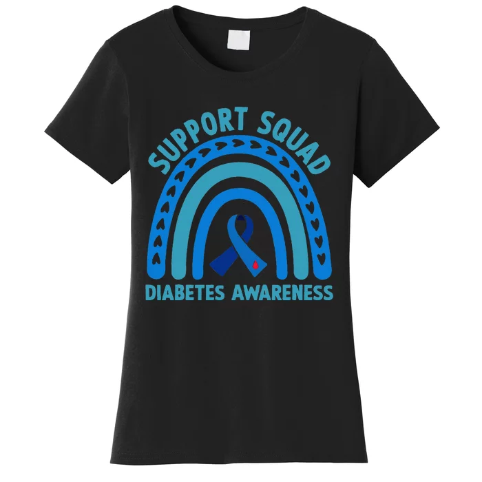 Diabetes Blue Support Squad Diabetes Awareness Women's T-Shirt