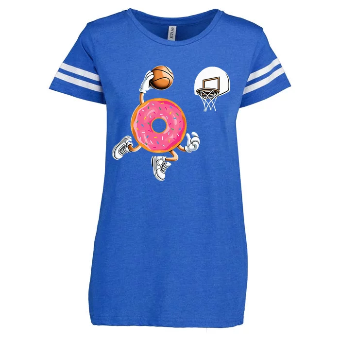 Donut Basketball Sports Donut Lover Enza Ladies Jersey Football T-Shirt