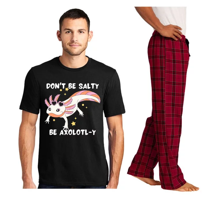 Dont Be Salty Be Axolotly Funny Cute Axolotl Lovers Pajama Set