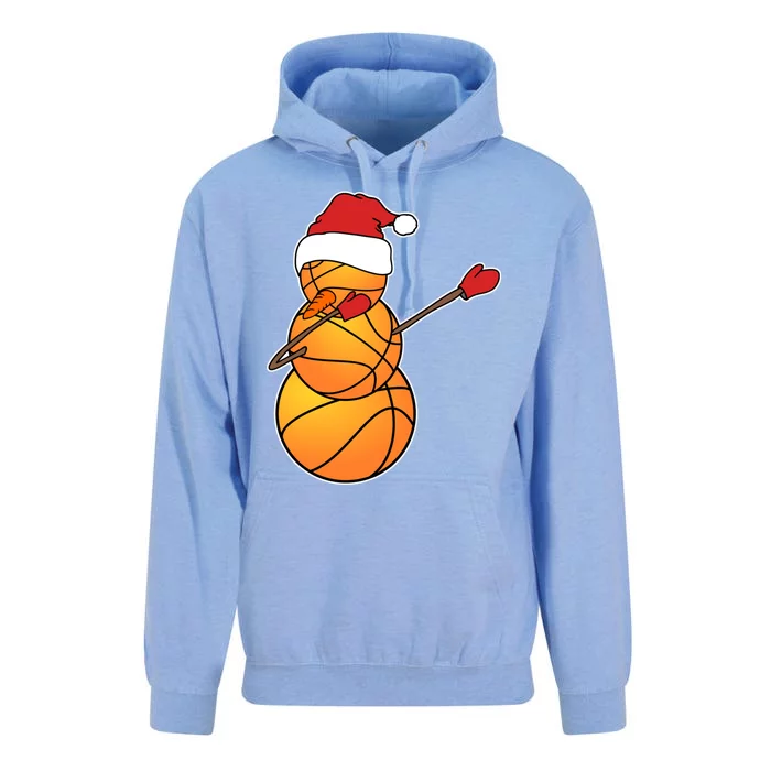 Dabbing Basketball Snow Santa Hat Funny Christmas Sports Gift Unisex Surf Hoodie