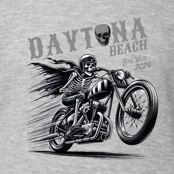 Daytona Beach Skeleton Rider Motorcycle Bike Week Toddler Sweatshirt