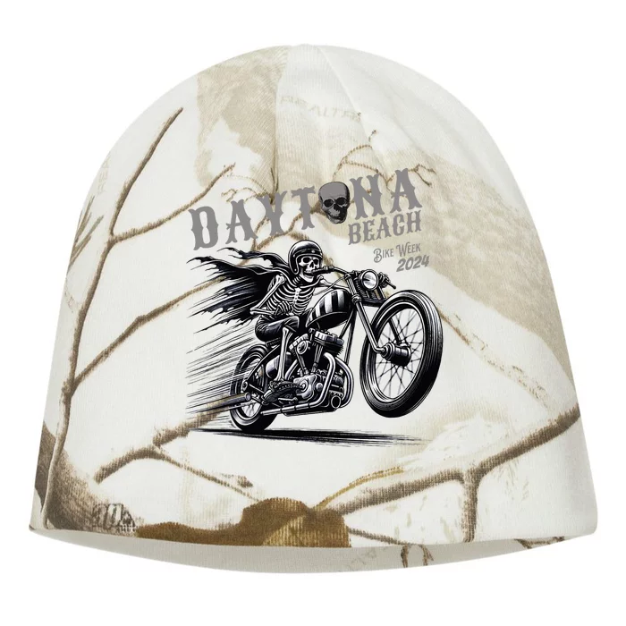 Daytona Beach Skeleton Rider Motorcycle Bike Week Kati - Camo Knit Beanie