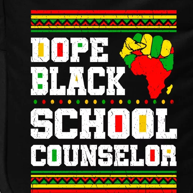 Dope Black School Counselor Black History Month Juneteenth Gift Impact Tech Backpack