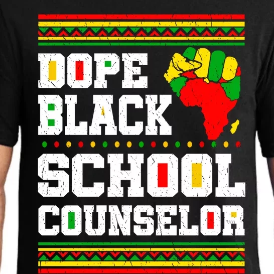 Dope Black School Counselor Black History Month Juneteenth Gift Pajama Set