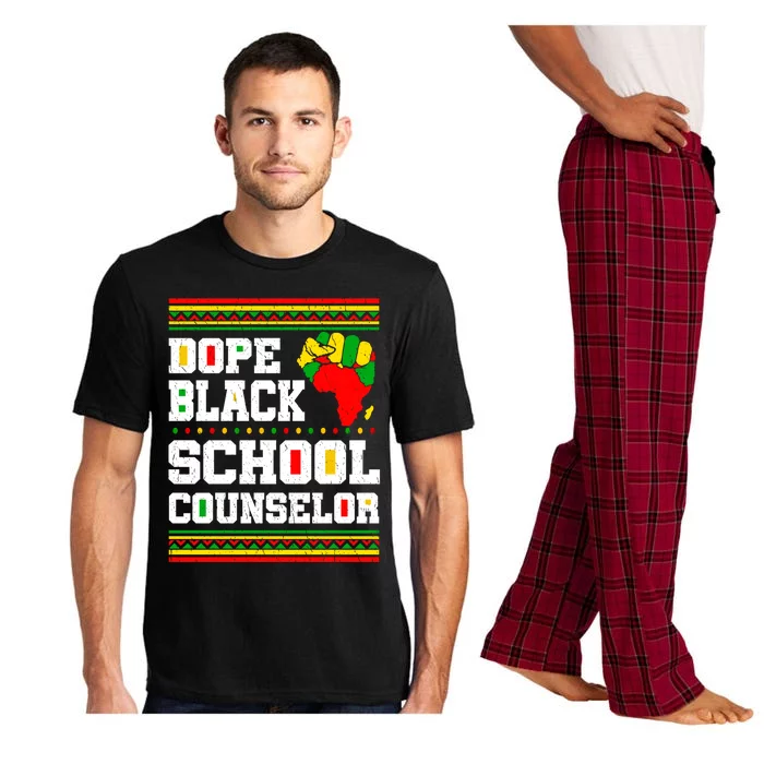 Dope Black School Counselor Black History Month Juneteenth Gift Pajama Set