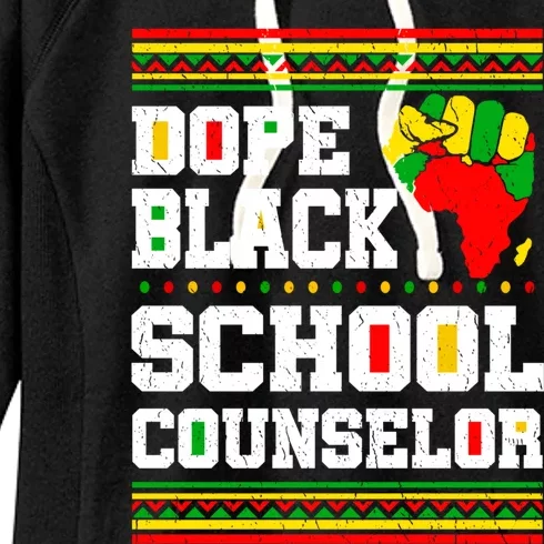 Dope Black School Counselor Black History Month Juneteenth Gift Women's Fleece Hoodie