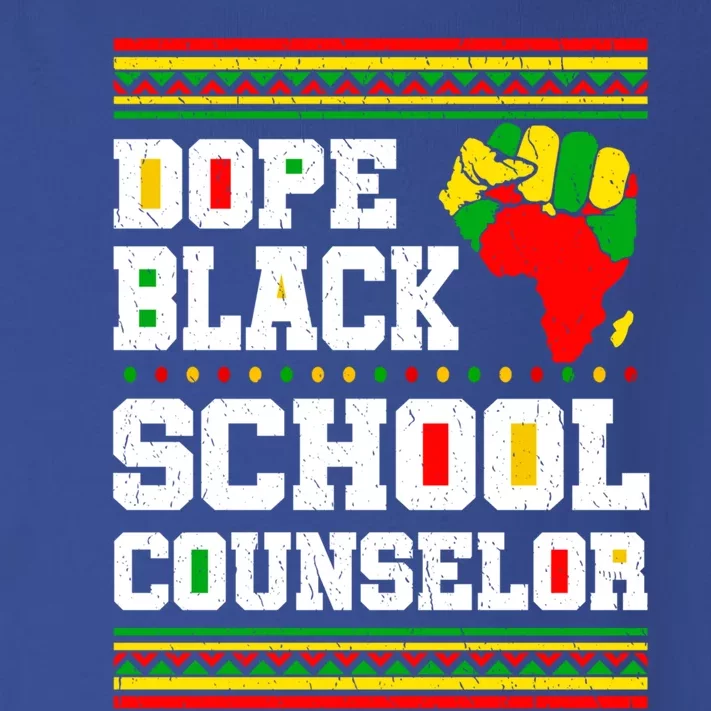 Dope Black School Counselor Black History Month Juneteenth Gift Toddler Long Sleeve Shirt