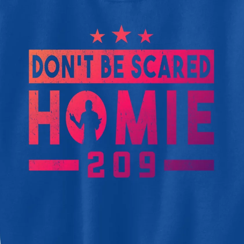 DonT Be Scared Homie 209 Stockton Mma Mixed Martial Arts Gift Kids Sweatshirt