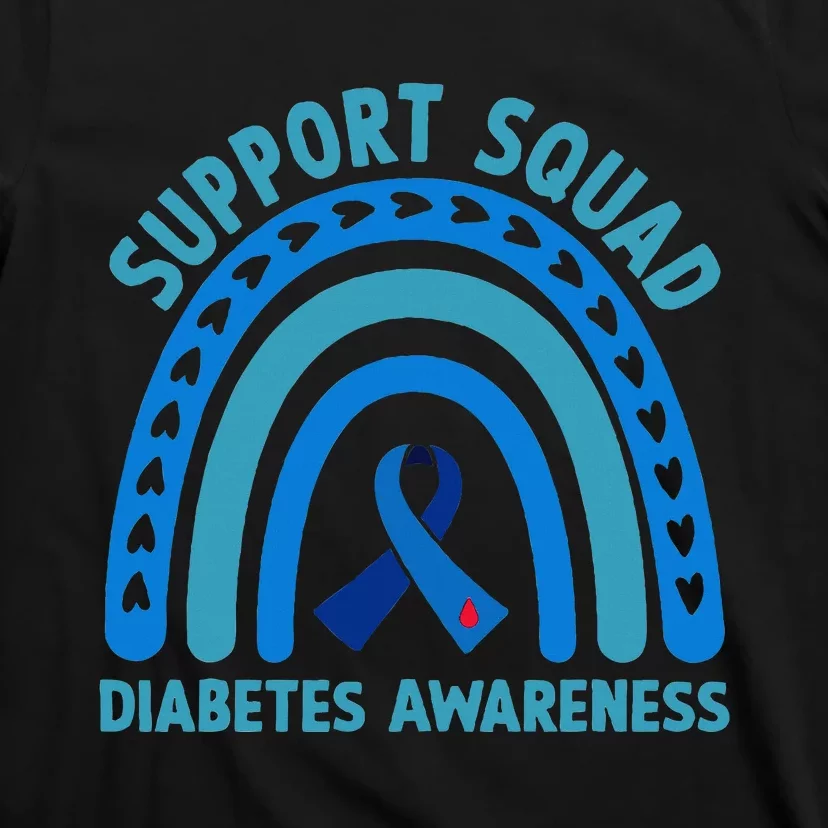 Diabetes Blue Support Squad Diabetes Awareness T-Shirt