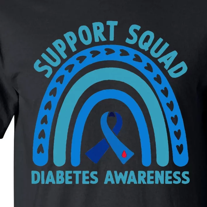 Diabetes Blue Support Squad Diabetes Awareness Tall T-Shirt