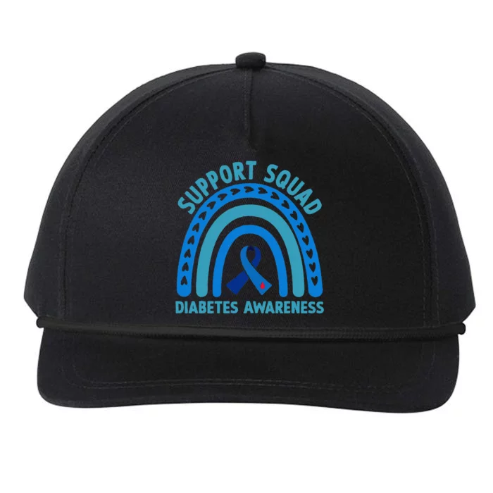 Diabetes Blue Support Squad Diabetes Awareness Snapback Five-Panel Rope Hat