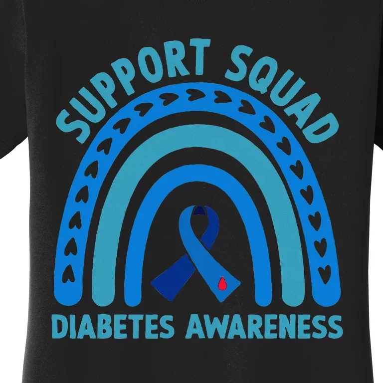 Diabetes Blue Support Squad Diabetes Awareness Women's T-Shirt