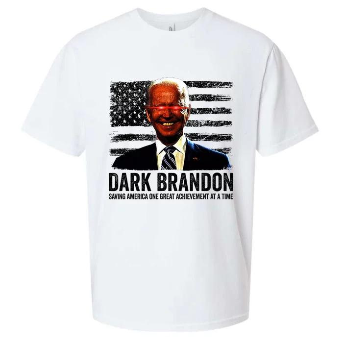 Dark Brandon Saving America Political USA Flag Sueded Cloud Jersey T-Shirt