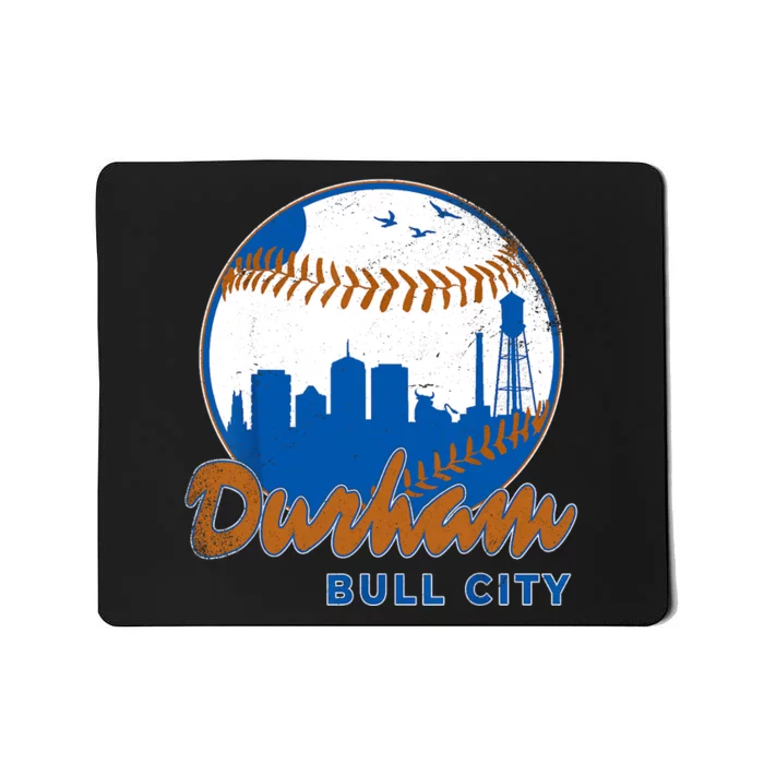 Durham Baseball Skyline Classic Bull City North Carolina Mousepad