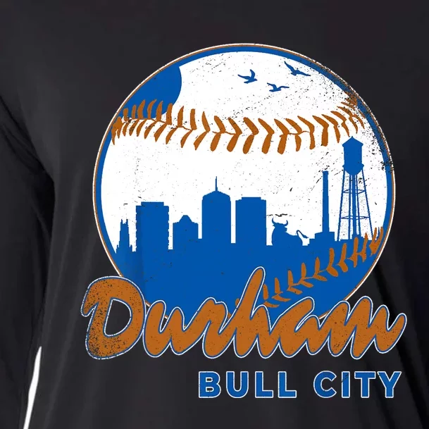 Durham Baseball Skyline Classic Bull City North Carolina Cooling Performance Long Sleeve Crew