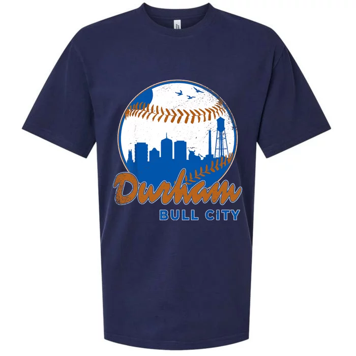 Durham Baseball Skyline Classic Bull City North Carolina Sueded Cloud Jersey T-Shirt