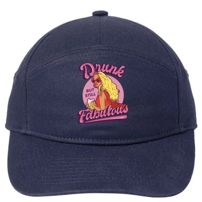 Drunk But Still Fabulous 7-Panel Snapback Hat