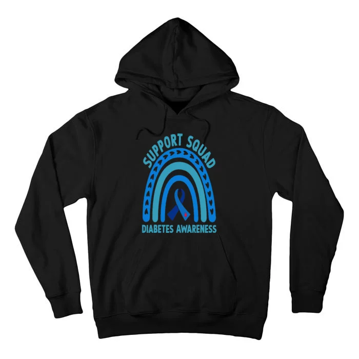 Diabetes Blue Support Squad Diabetes Awareness Tall Hoodie