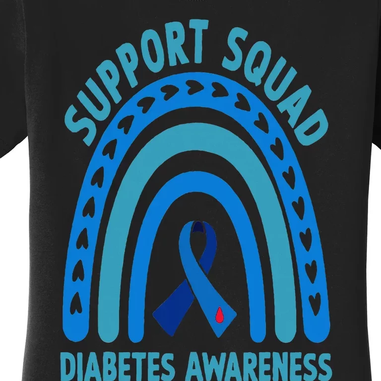 Diabetes Blue Support Squad Diabetes Awareness Women's T-Shirt