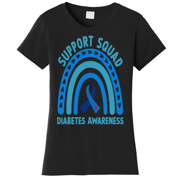 Diabetes Blue Support Squad Diabetes Awareness Women's T-Shirt