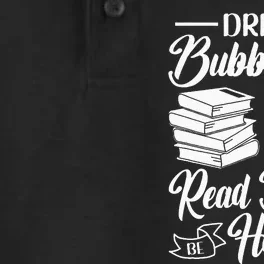 Drink Bubble Tea Read Books Be Happy Cute Kawaii Boba Tea Dry Zone Grid Performance Polo