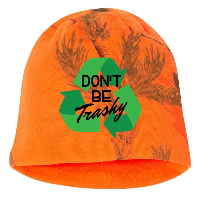 Don’t Be Trashy Recycle Climate Activist Environtalist Gift Kati - Camo Knit Beanie