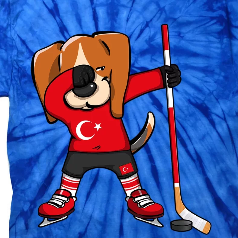 Dabbing Beagle Turkey Ice Hockey Lovers Jersey Winter Sports Great Gift Tie-Dye T-Shirt