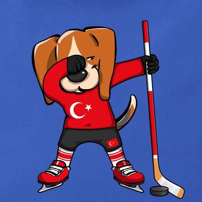 Dabbing Beagle Turkey Ice Hockey Lovers Jersey Winter Sports Great Gift Zip Tote Bag