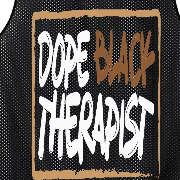 Dope Black Therapist Black Pride Afrocentric Melanin Mesh Reversible Basketball Jersey Tank