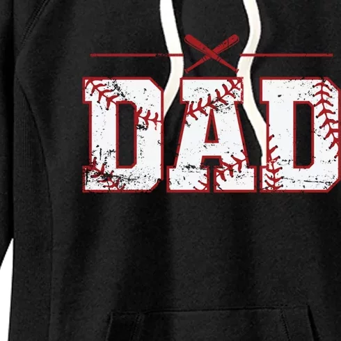 Dad Baseball Team Ballsport Fan Cool Gift Women's Fleece Hoodie