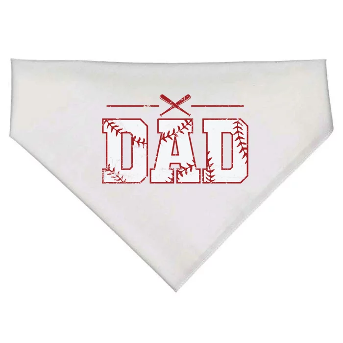 Dad Baseball Team Ballsport Fan Cool Gift USA-Made Doggie Bandana