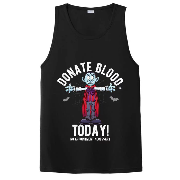 Donate Blood Today Halloween Vampire Inspired Nurse Gift Performance Tank