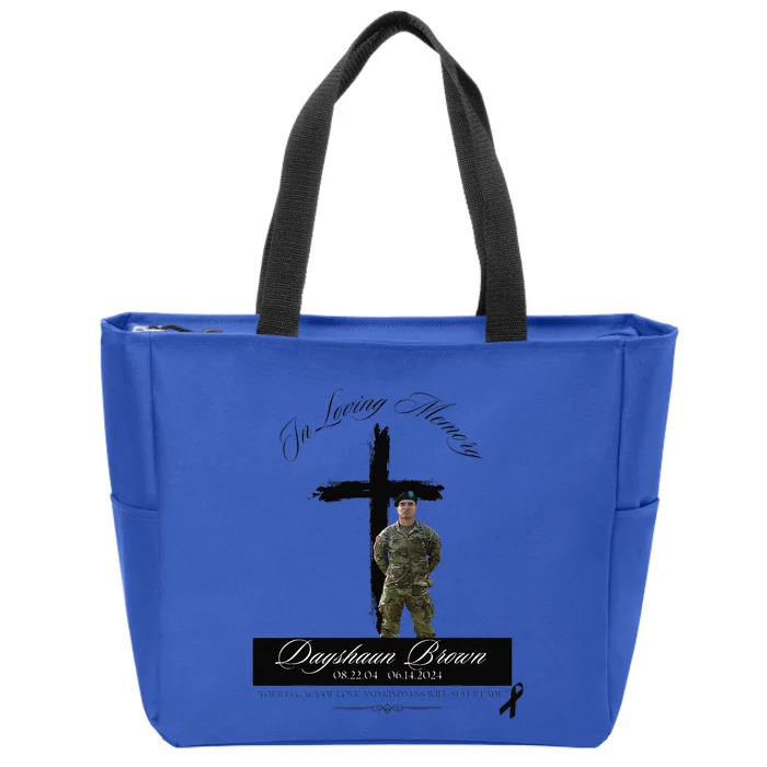 Dayshaun Brown Tribute White Zip Tote Bag