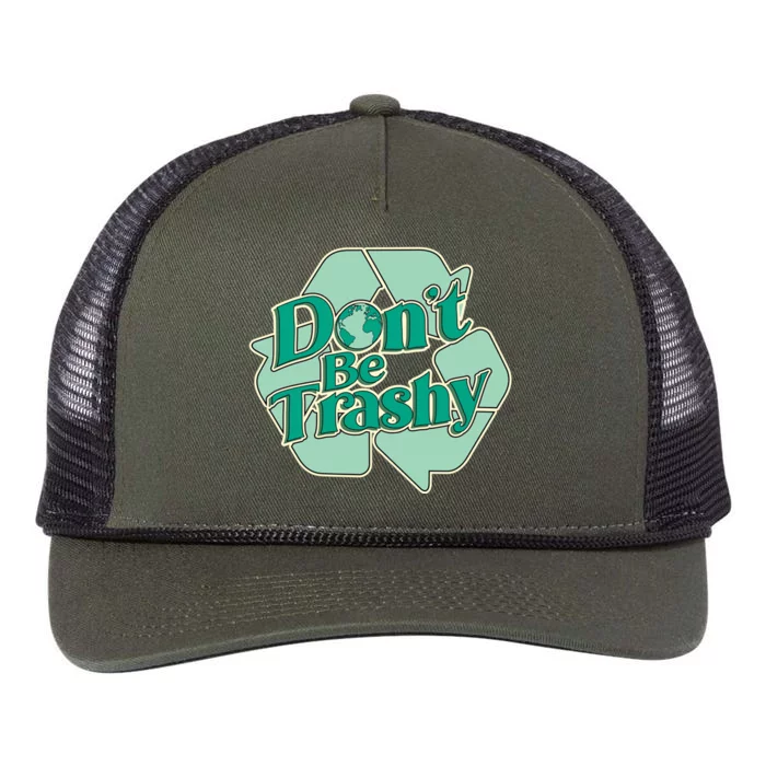 Don't Be Trashy Cool Gift Retro Rope Trucker Hat Cap