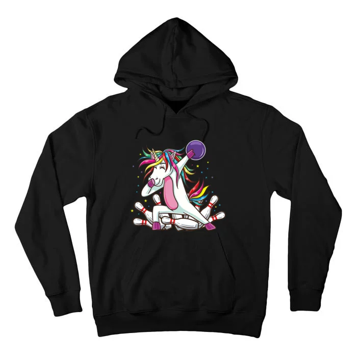 Dabbing Bowling Unicorn for Bowling Team Birthday Tall Hoodie