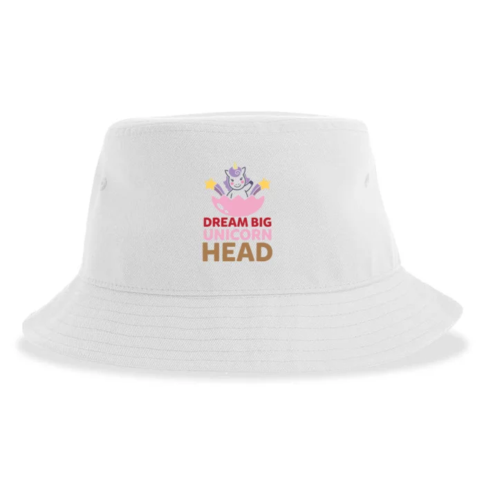 Dream Big Unicorn Head Sustainable Bucket Hat