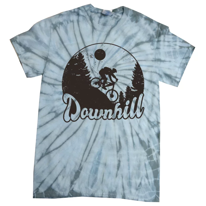 Downhill Biking Vintage Tie-Dye T-Shirt