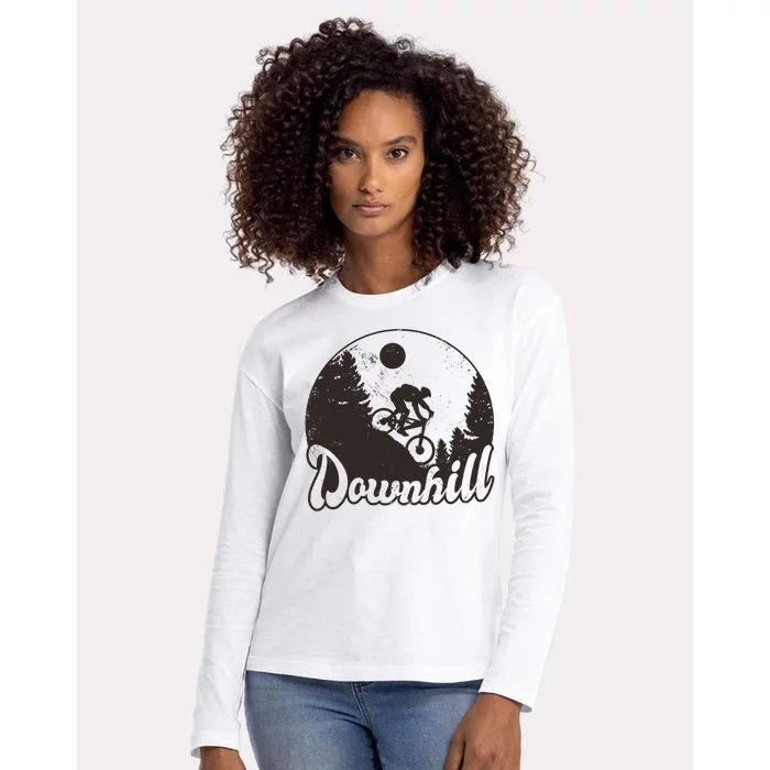 Downhill Biking Vintage Womens Cotton Relaxed Long Sleeve T-Shirt