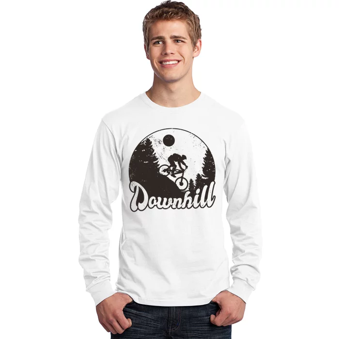 Downhill Biking Vintage Long Sleeve Shirt