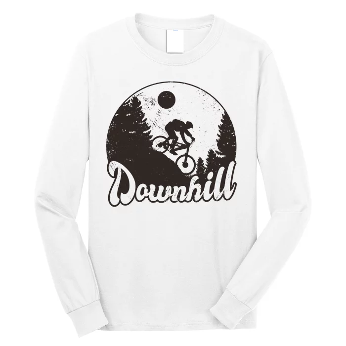 Downhill Biking Vintage Long Sleeve Shirt