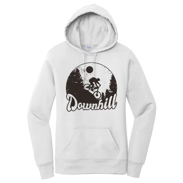 Downhill Biking Vintage Women's Pullover Hoodie