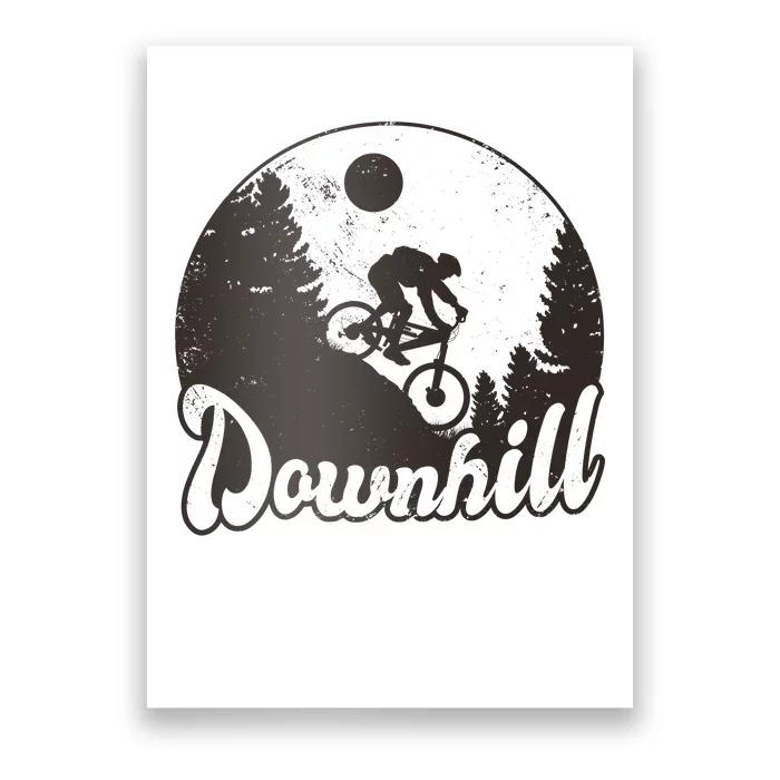 Downhill Biking Vintage Poster